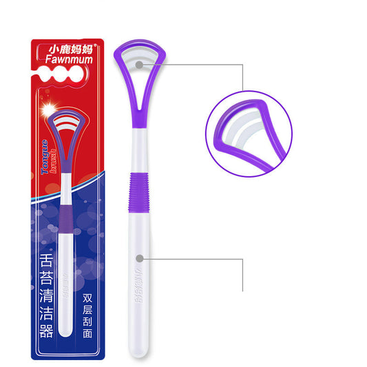 Plastic tongue scraper